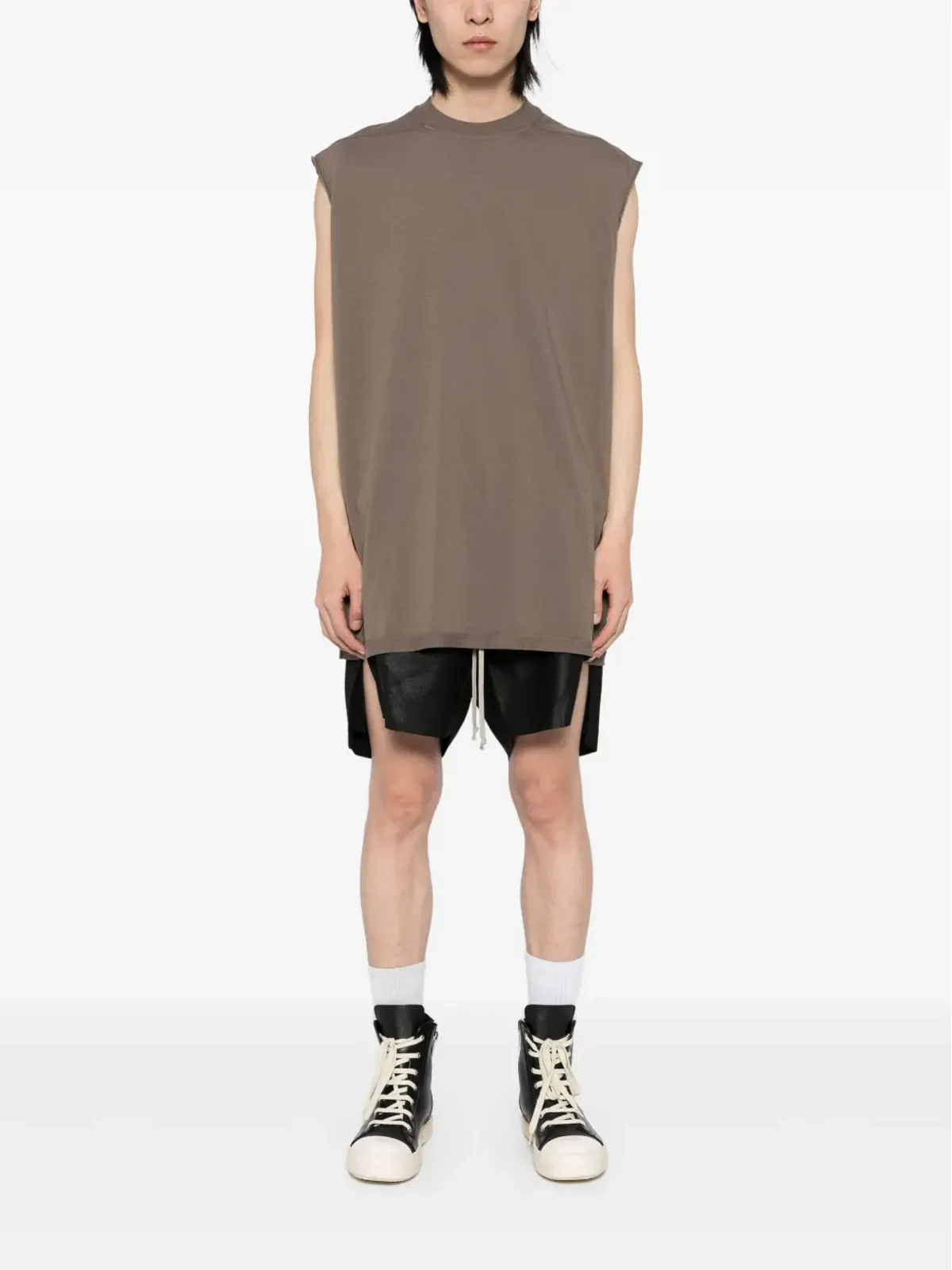 Rick Owens DRKSHDW トラップタンクトップ ブラウン - 画像2