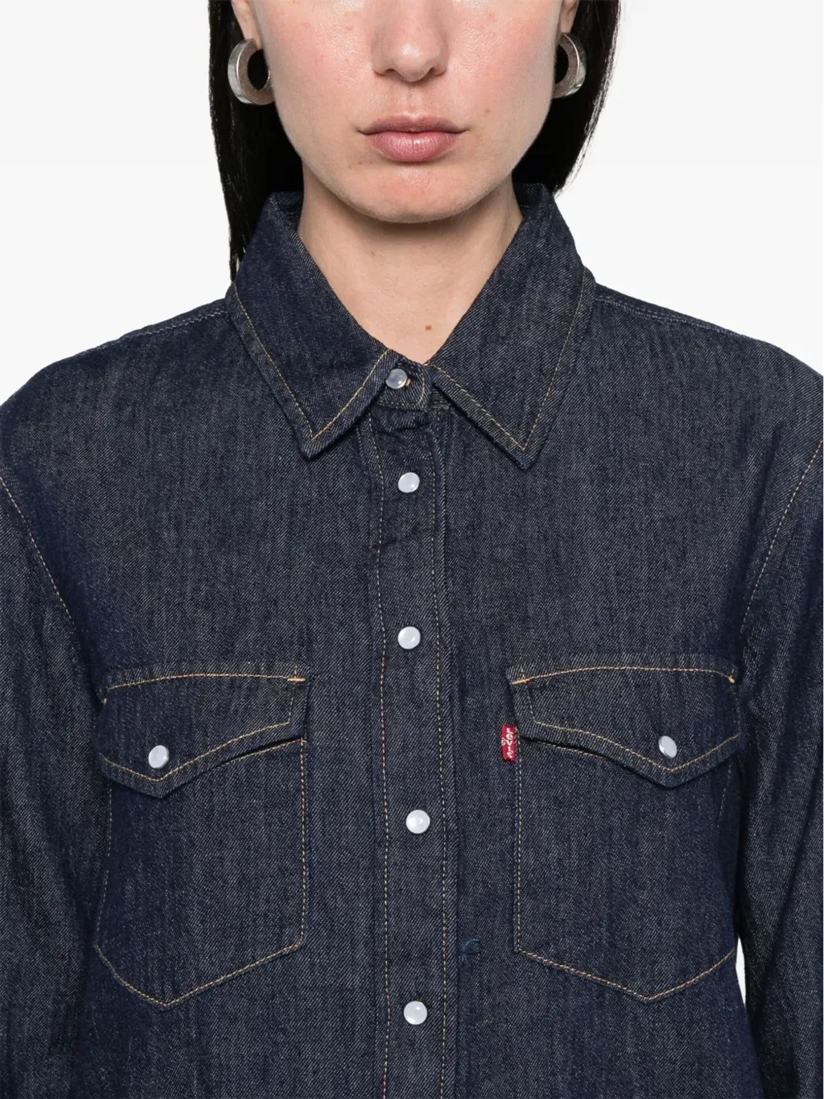 Levi's アイコニックシャツ ブルー - 画像5