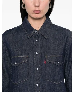 Levi's アイコニックシャツ ブルー - サムネイル5