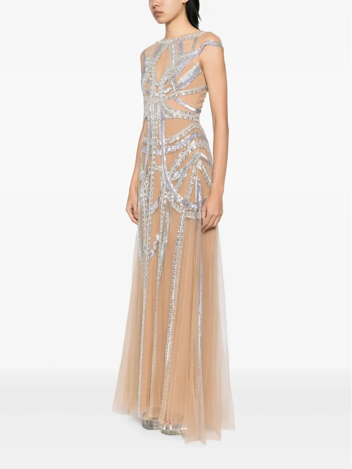 Zuhair Murad ロードス刺繍フレアガウン - 画像3