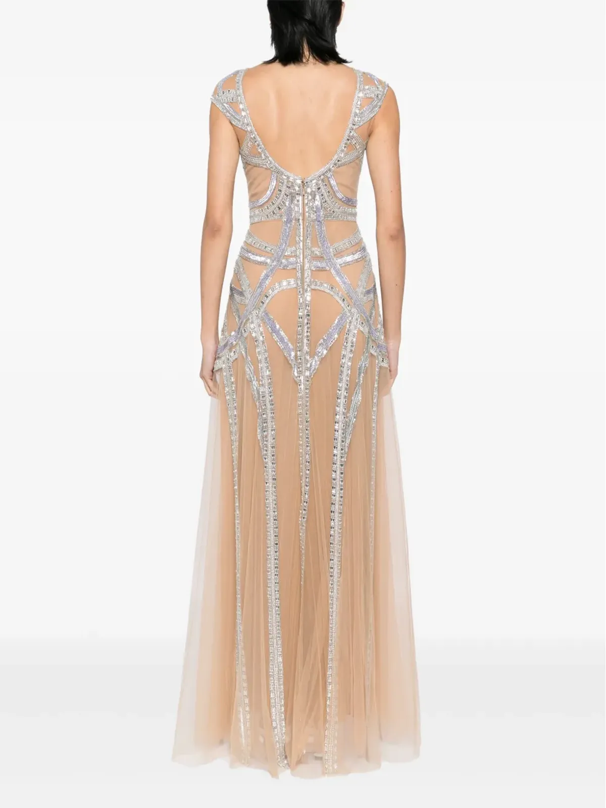 Zuhair Murad ロードス刺繍フレアガウン - 画像4