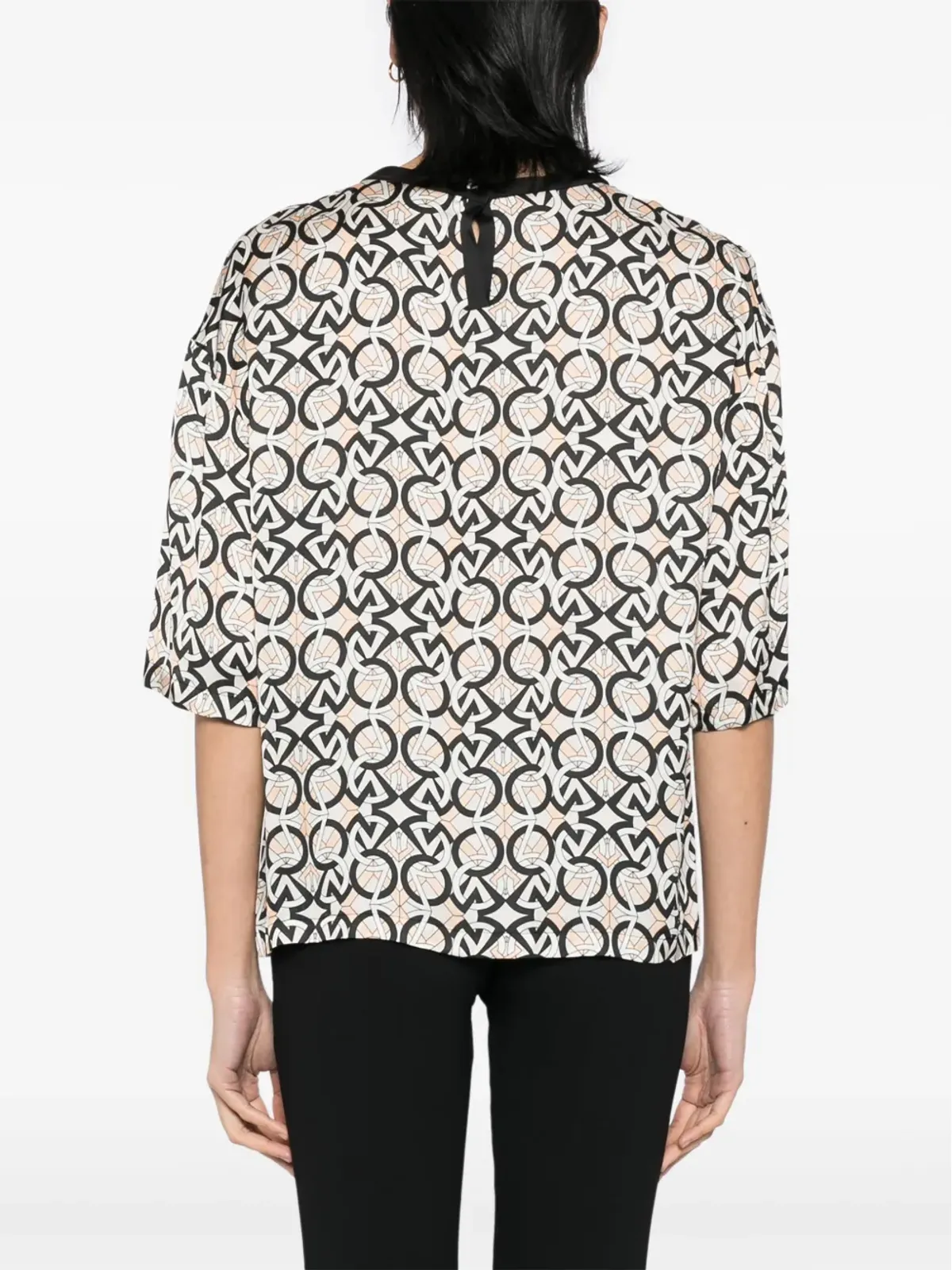 Zuhair Murad subtitle-printed charmeuse T-shirt - 画像4