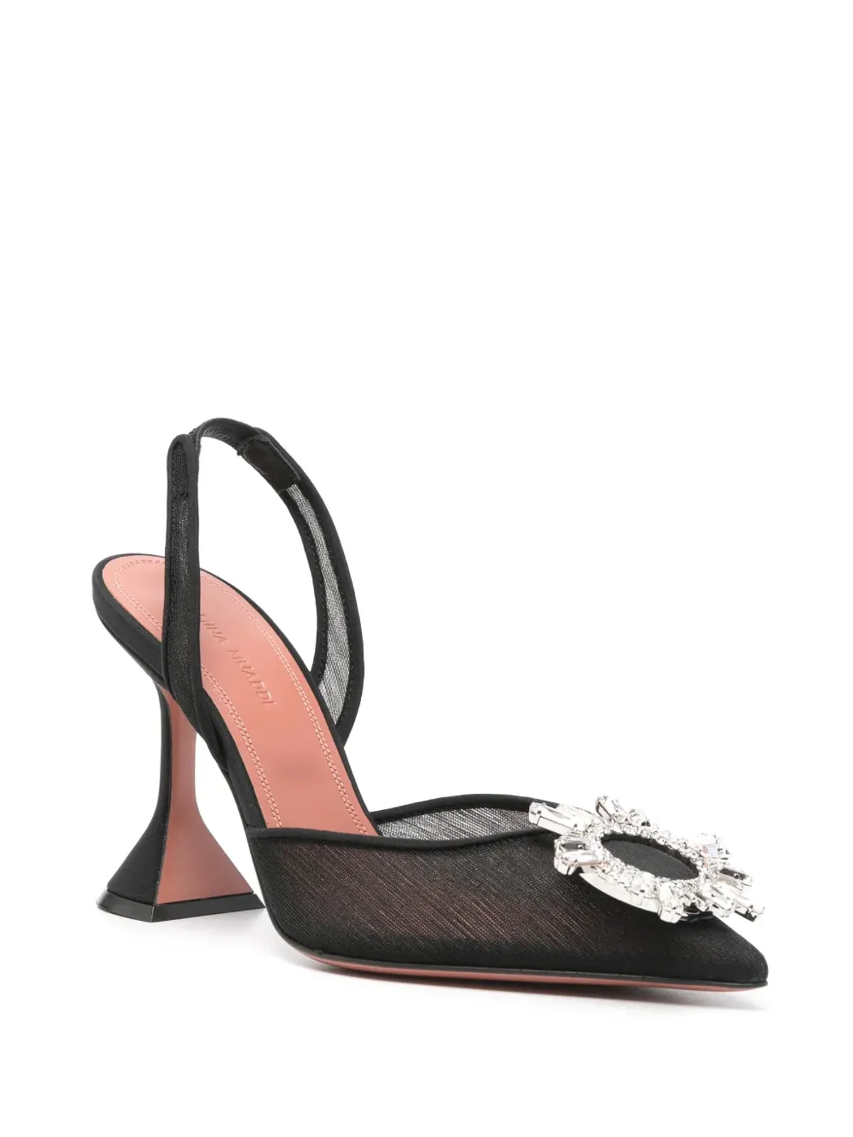 Amina Muaddi Begum Glass slingback pumps - Black - 画像2