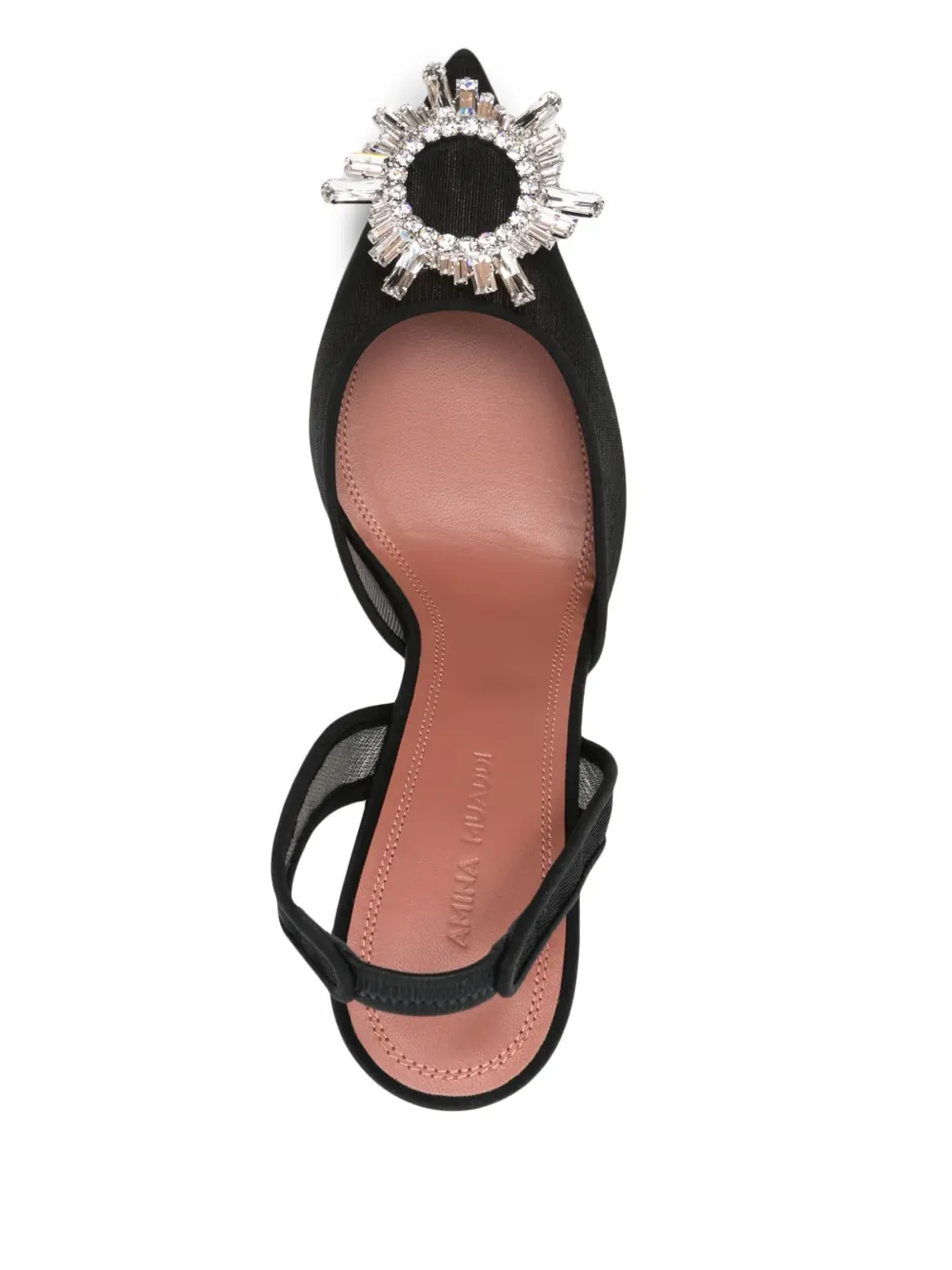 Amina Muaddi Begum Glass slingback pumps - Black - 画像4