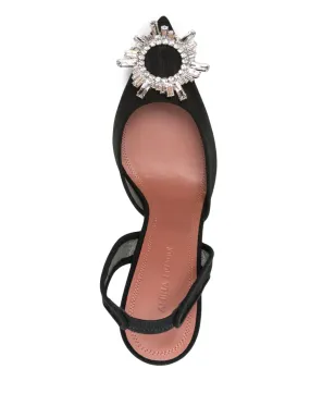 Amina Muaddi Begum Glass slingback pumps - Black - サムネイル4