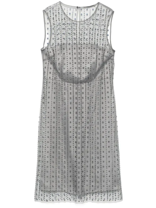 Luisa Cerano Luisa Cerano メッシュミニドレス - Greyの商品画像