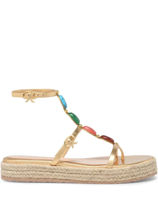 Gianvito Rossi Gianvito Rossi Shanti Beach エスパドリーレ ゴールドの商品画像