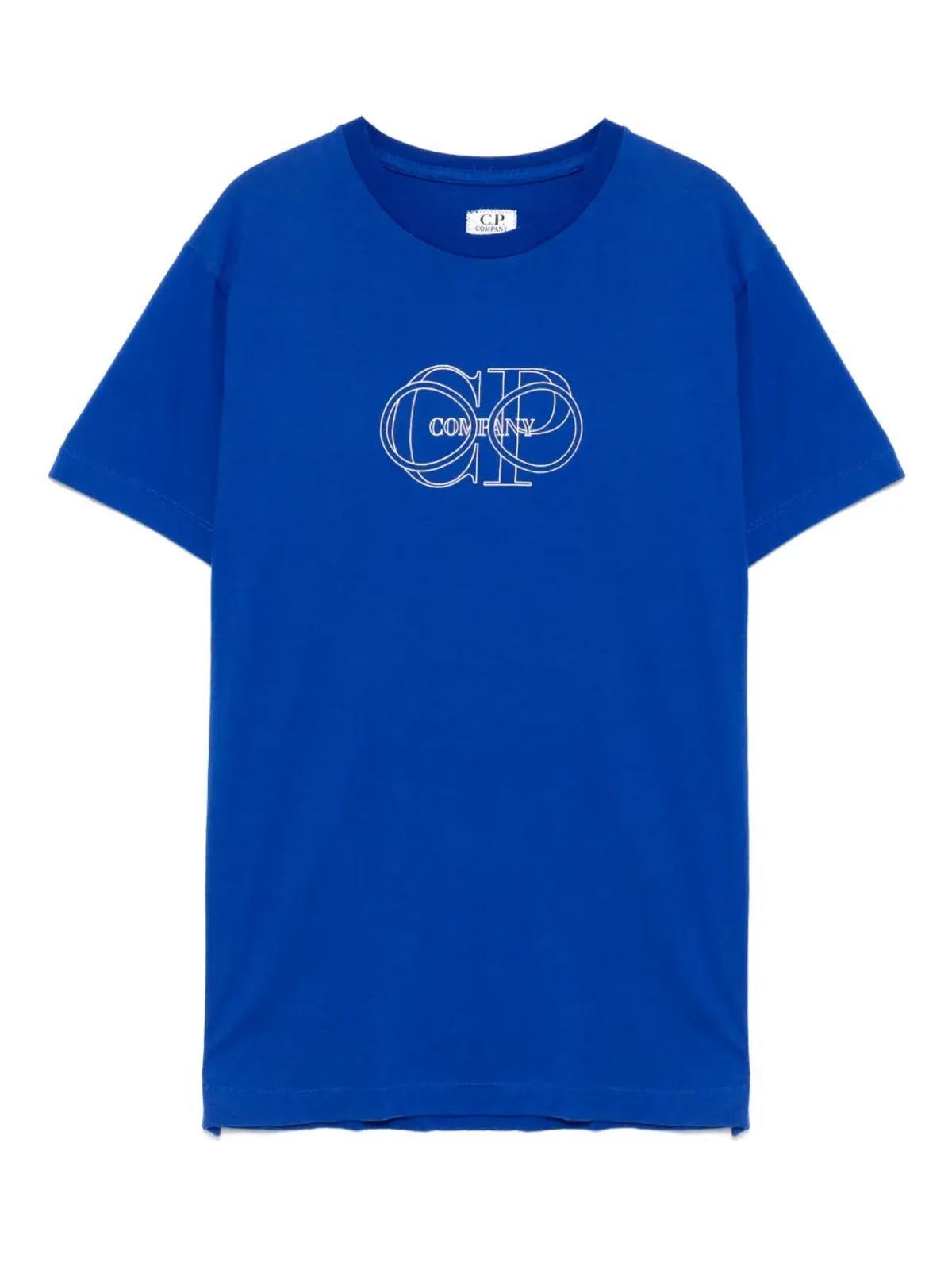 C.P. Company Kids ロゴプリントTシャツ ブルー - 画像1