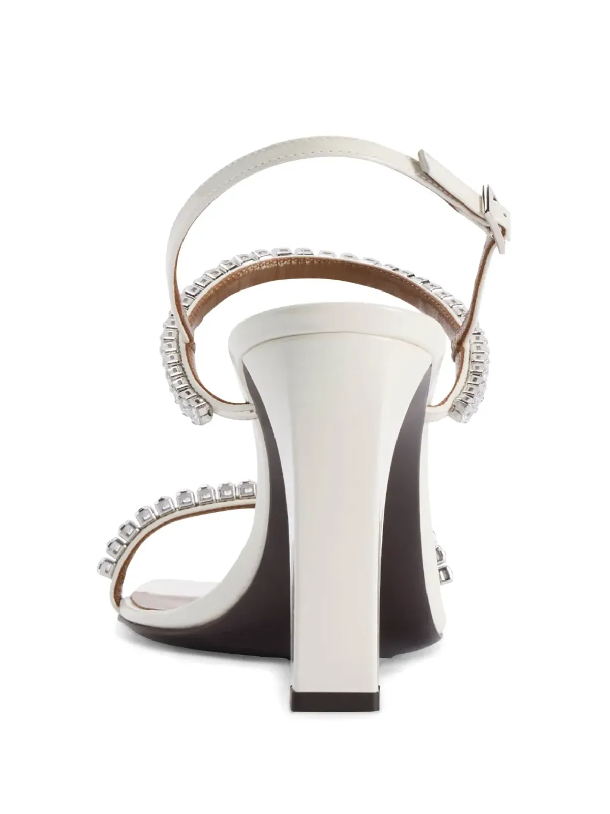 Giuseppe Zanotti 90mm Valentiine Crystal サンダル - ホワイト - 画像3