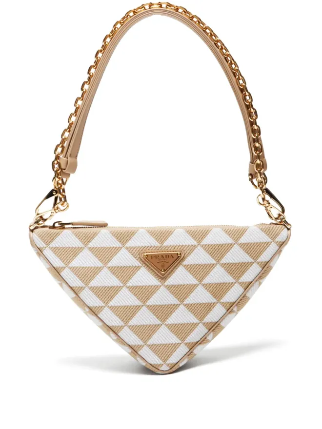 Prada Pre-Owned Prada ビンテージ 2024 トライアングルショルダーバッグ - ニュートラルカラーの商品画像