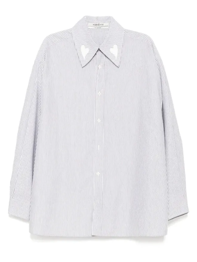 KIMHĒKIM Kimhekim ハートパッチ バルーンシャツ ブラックの商品画像