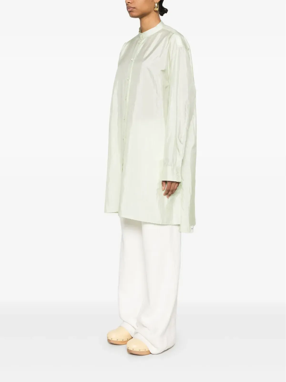 JIL SANDER+ サテンシャツ グリーン - 画像3