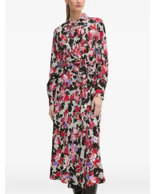 DVF Diane von Furstenberg 花柄プリント ベルト付きミディドレス - サムネイル1