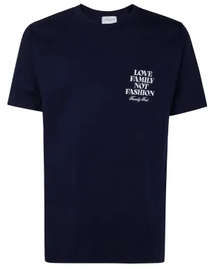 Family First ロゴプリントTシャツ - Blue - サムネイル1