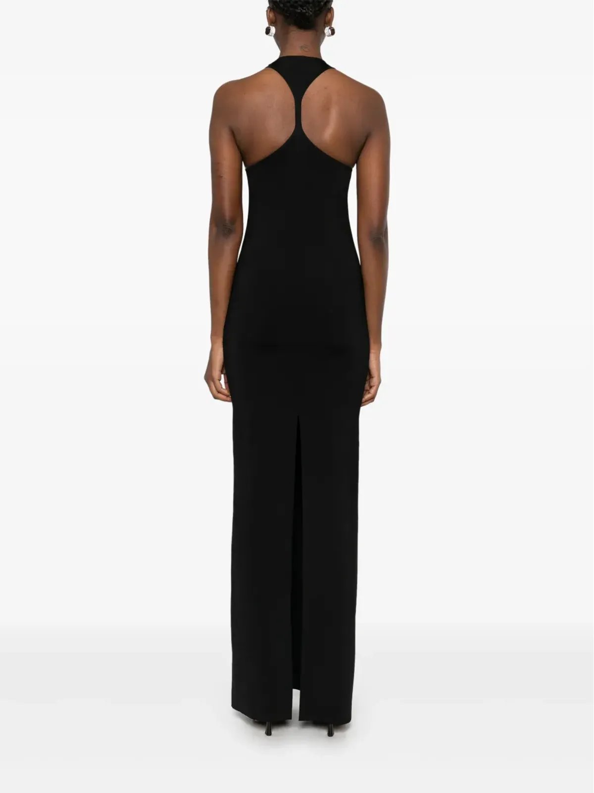 Saint Laurent マキシドレス ブラック - 画像4
