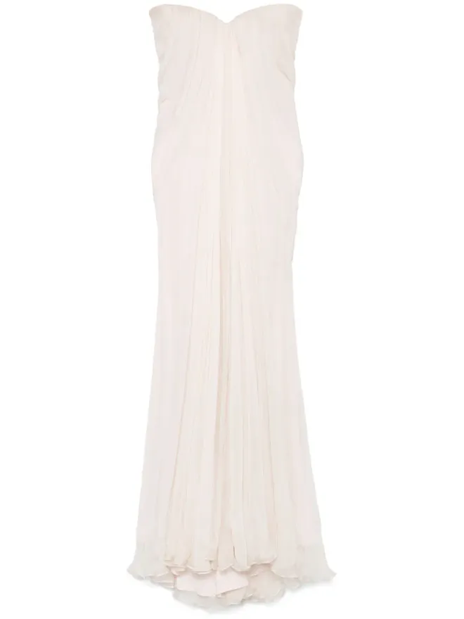 Alexander McQueen Alexander McQueen ドレープマキシドレスの商品画像