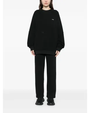 TEAM WANG design オリジナルストレート ジャージーパンツ ブラック - サムネイル3