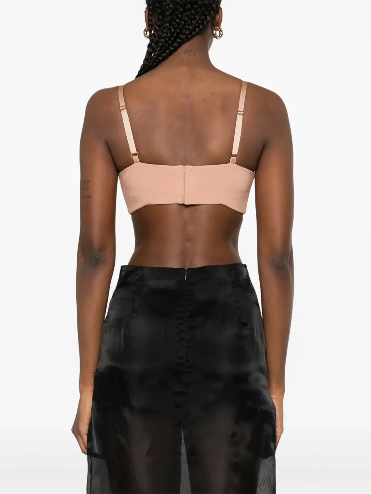 Elisabetta Franchi サテンリボン付きクレープトップ - 画像4