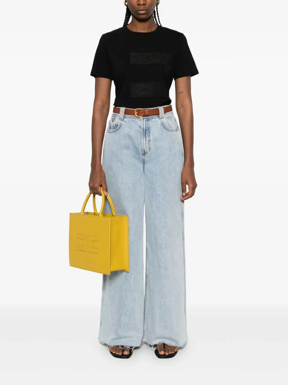 Elisabetta Franchi ボイルロゴ ジャージーTシャツ - 画像2