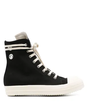 Rick Owens DRKSHDW アイレット付きハイカットスニーカー ブラック - サムネイル1