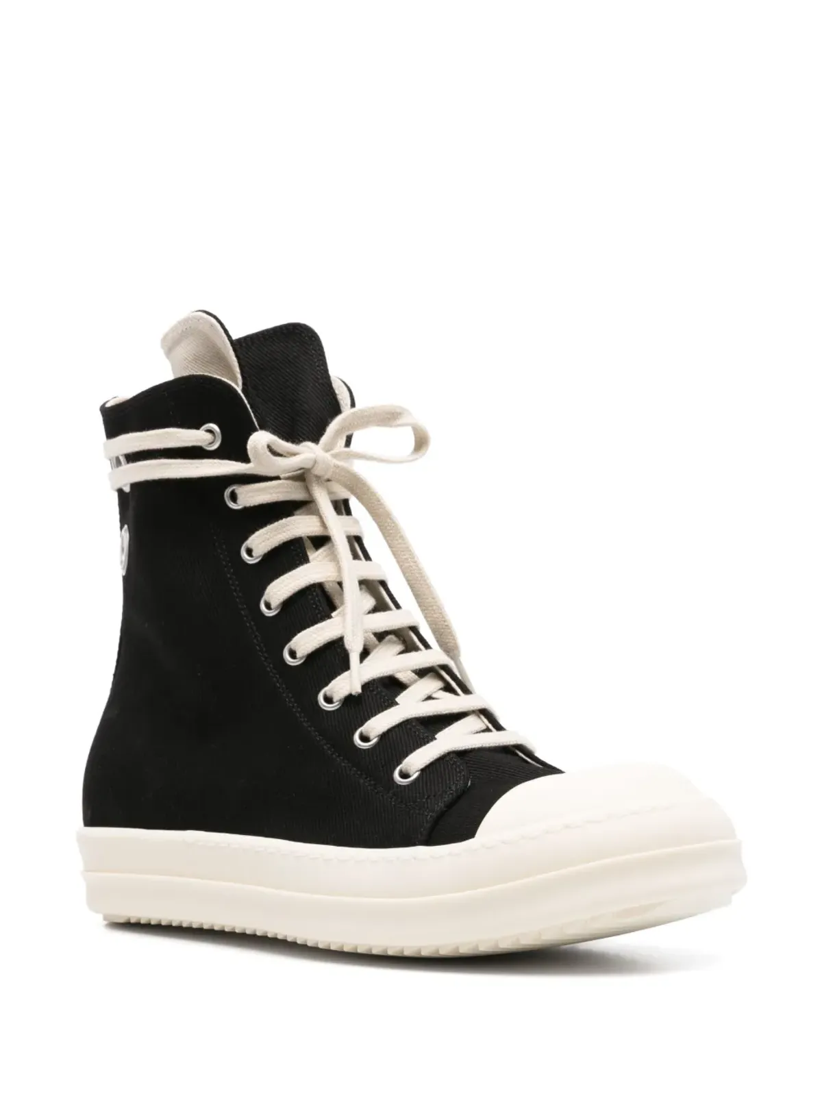 Rick Owens DRKSHDW アイレット付きハイカットスニーカー ブラック - 画像2