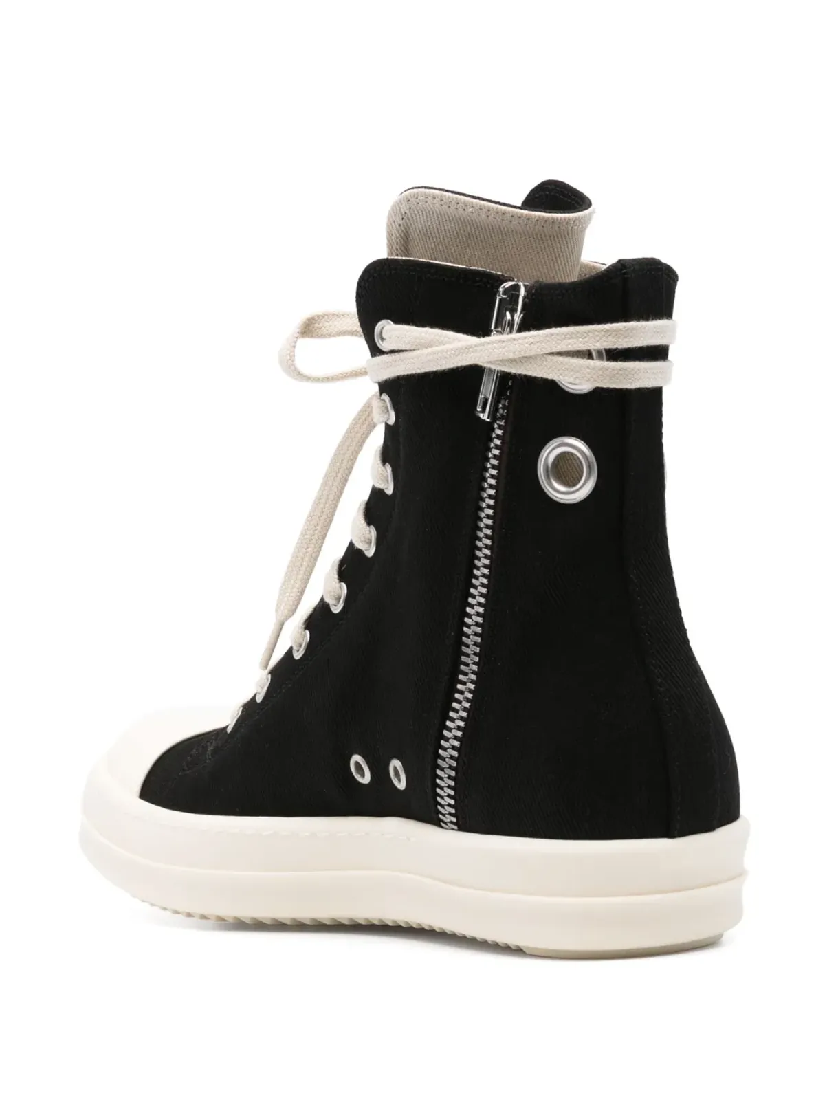 Rick Owens DRKSHDW アイレット付きハイカットスニーカー ブラック - 画像3