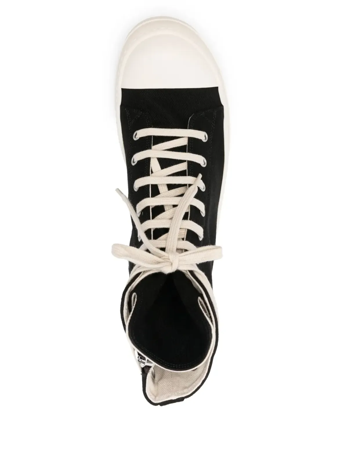 Rick Owens DRKSHDW アイレット付きハイカットスニーカー ブラック - 画像4