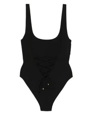 Kiki de Montparnasse レースアップワンピース - Black - サムネイル2