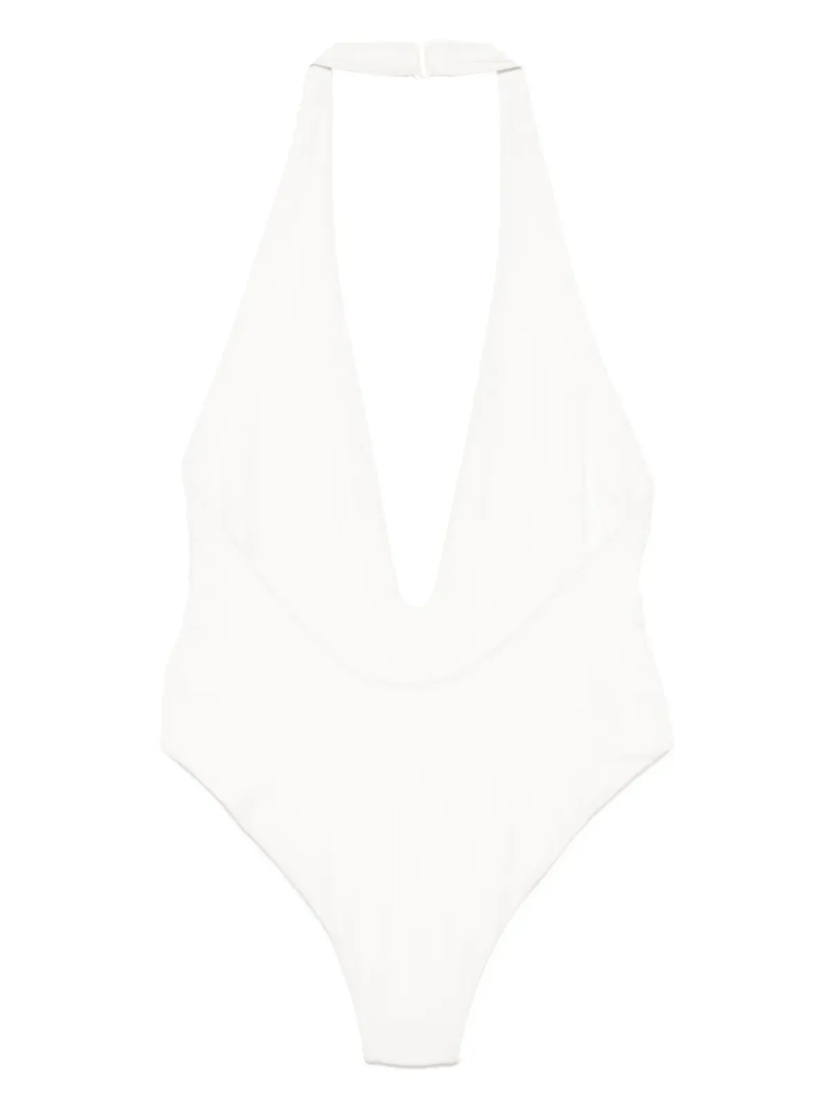 Kiki de Montparnasse エシャッフ スイムホルター プランジ ワンピース - Neutrals - 画像2