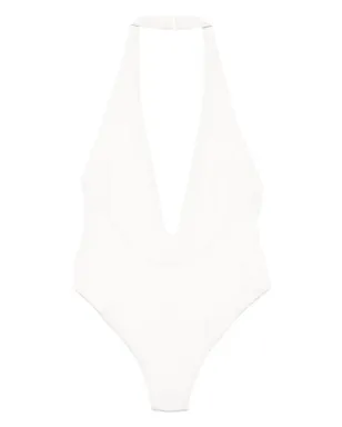 Kiki de Montparnasse エシャッフ スイムホルター プランジ ワンピース - Neutrals - サムネイル2
