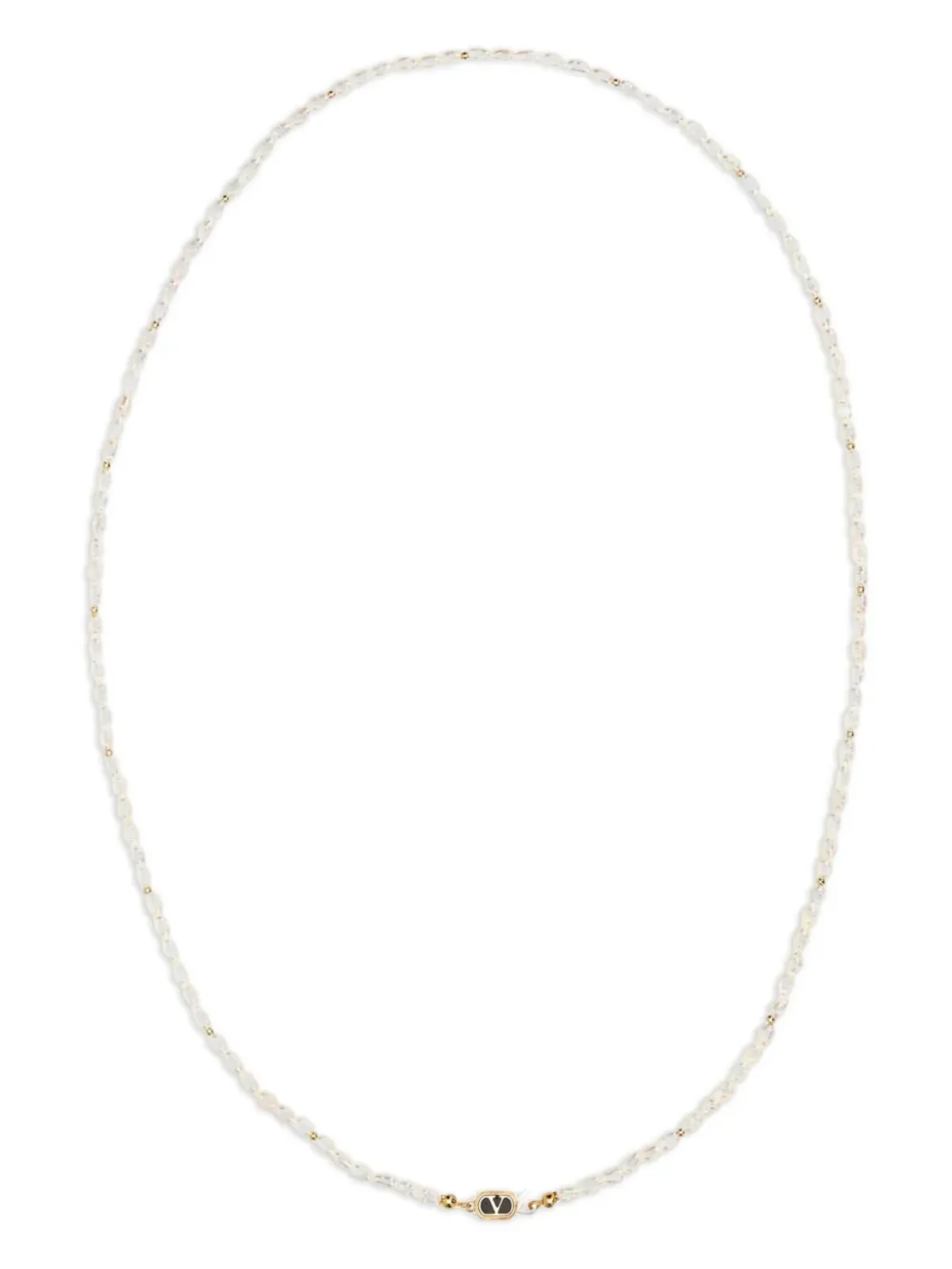 Valentino Garavani Ovalette Pearls necklace - White - 画像1