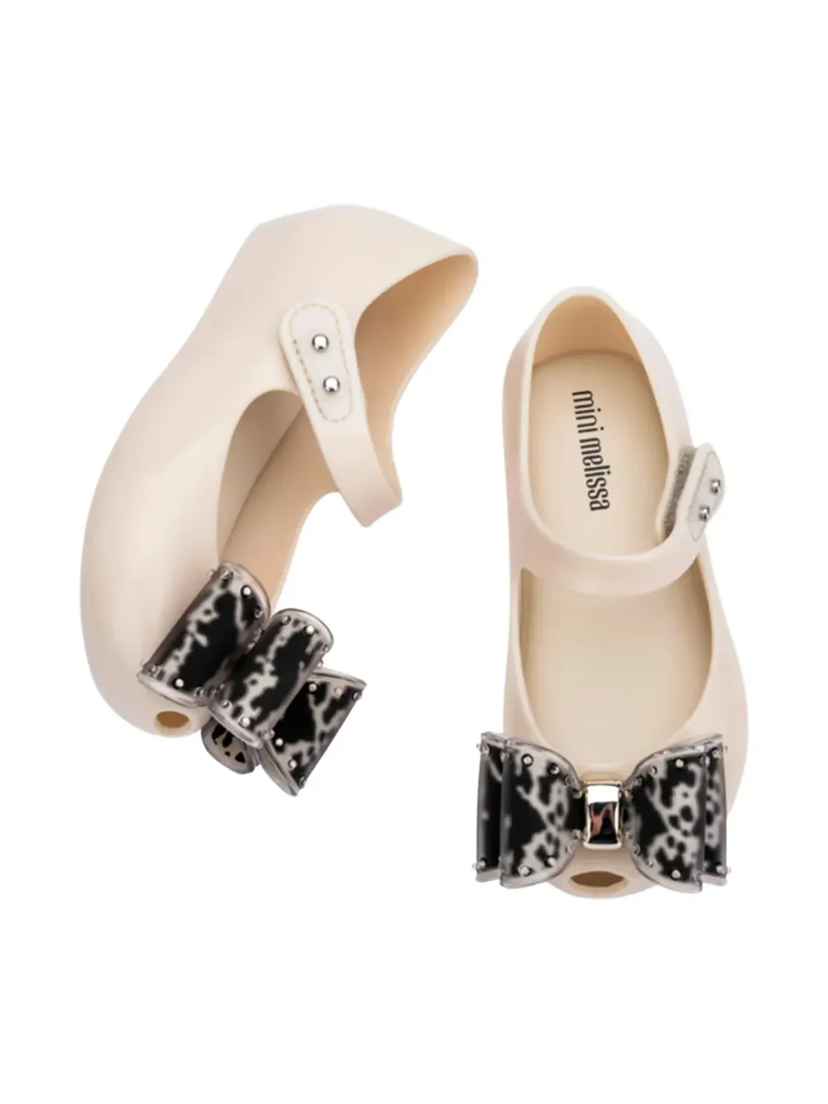 Mini Melissa ミニウルトラガール クラシック ボウ ストラップ バレリーナ - 画像4