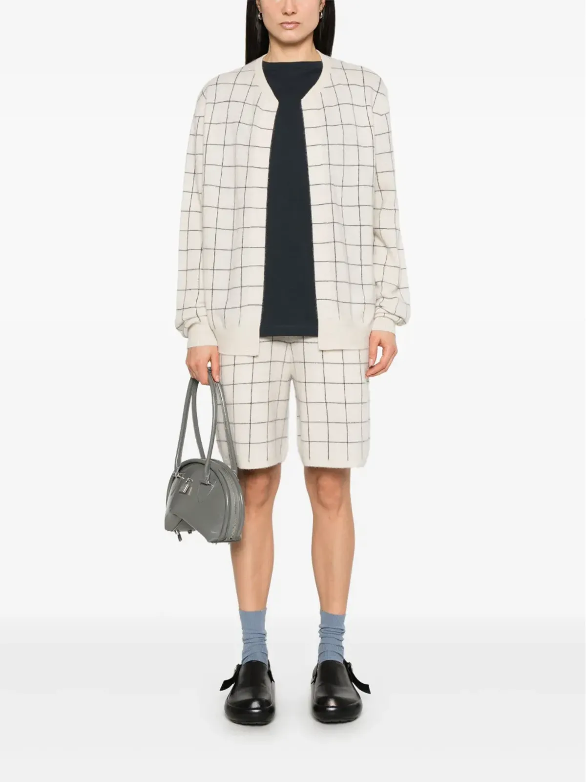 Frenckenberger ウィンドウペイン柄ショートパンツ - 画像2