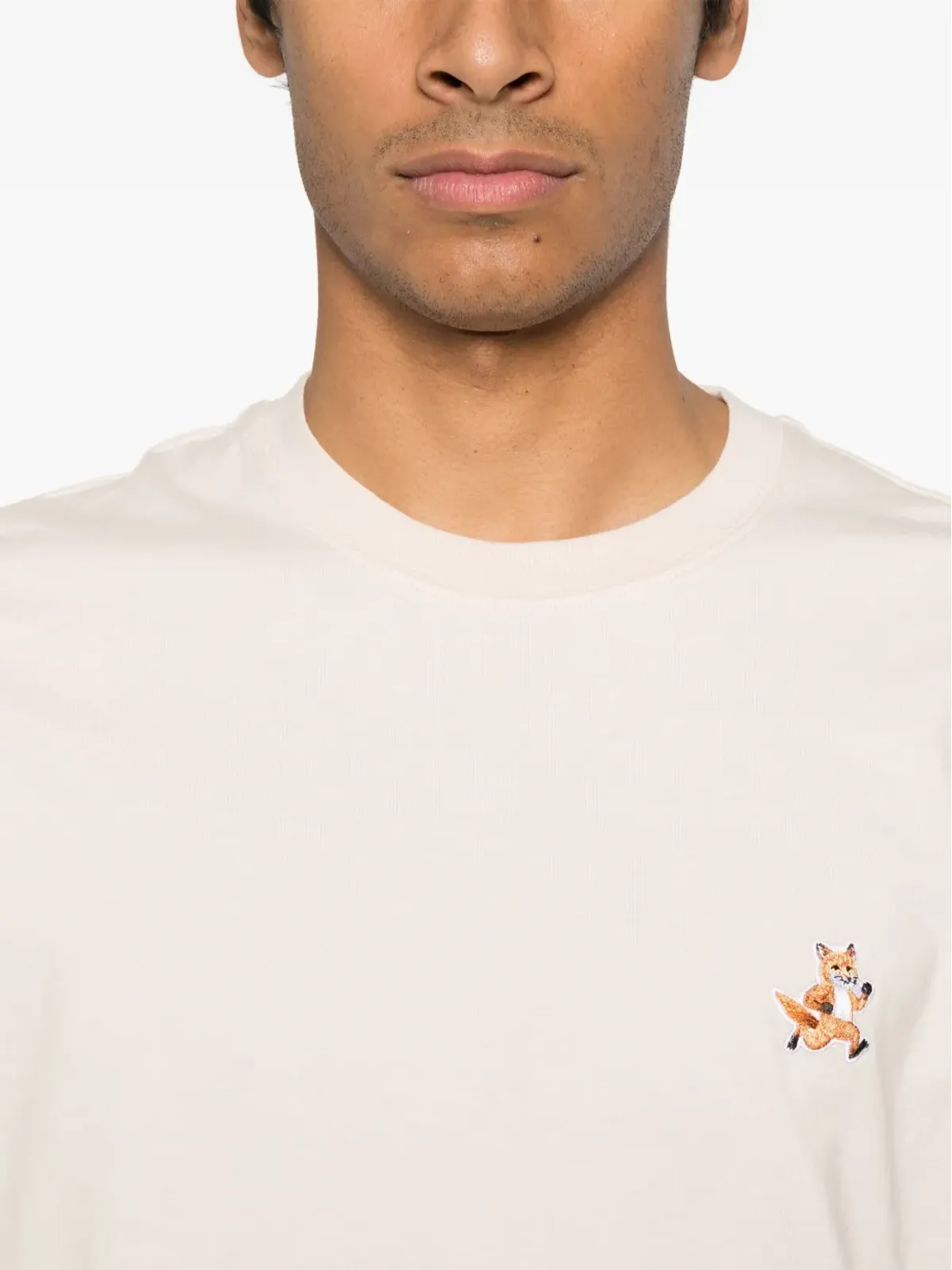 Maison Kitsuné Speedy Fox Patch Tシャツ（ニュートラルカラー） - 画像4