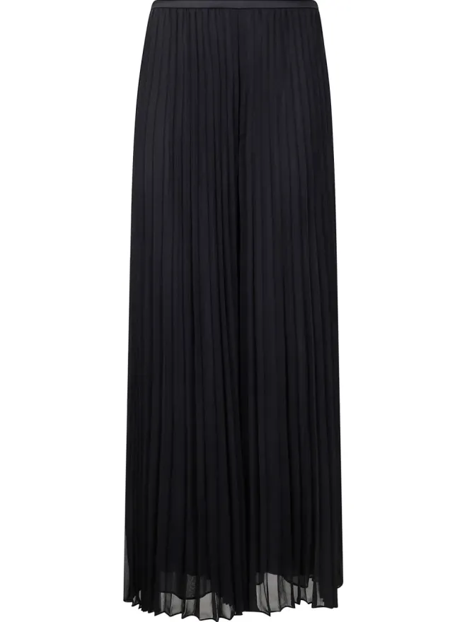 Emporio Armani Emporio Armani ジョージェット地プリーツパンツ ブラックの商品画像