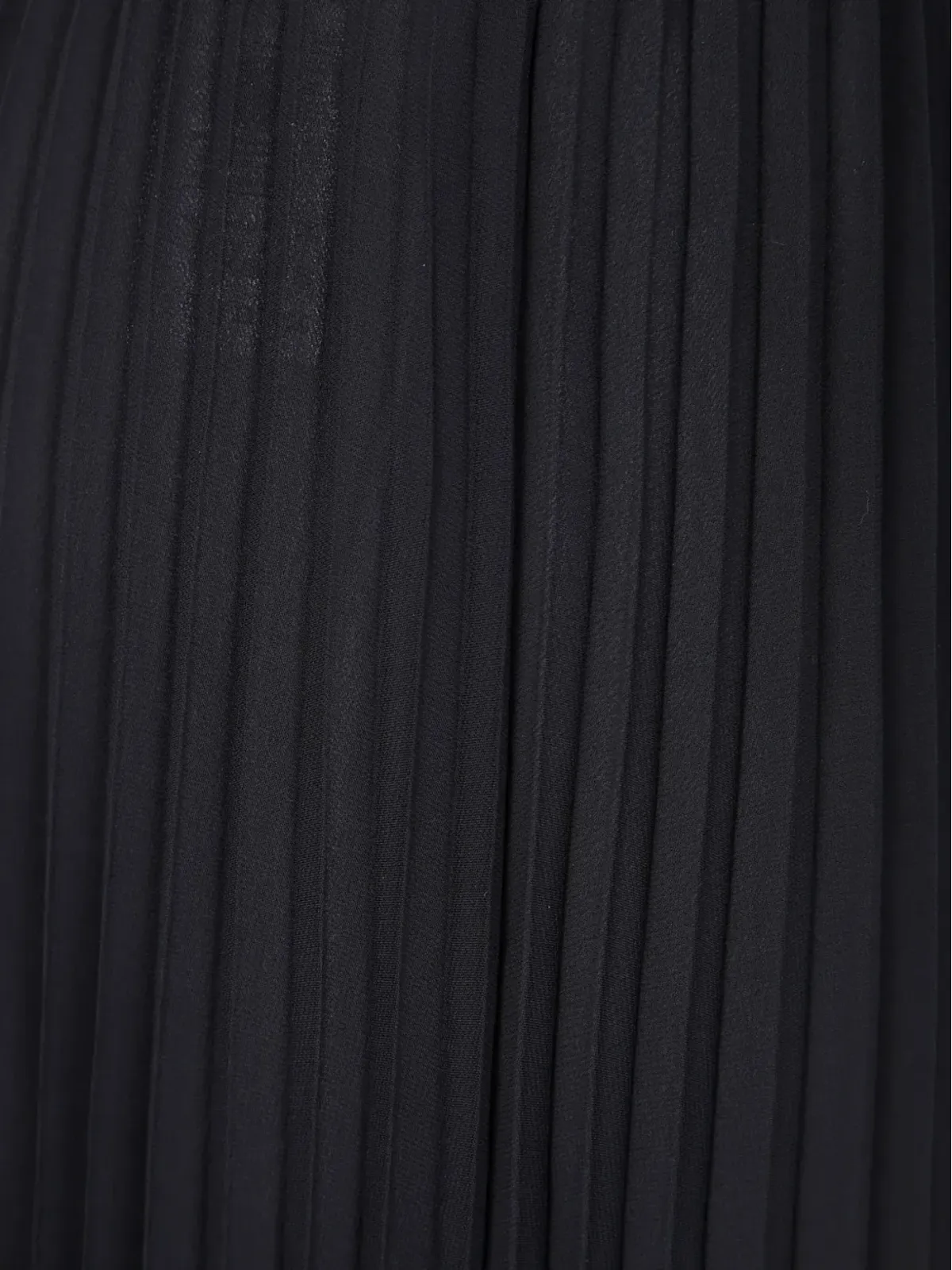 Emporio Armani ジョージェット地プリーツパンツ ブラック - 画像3