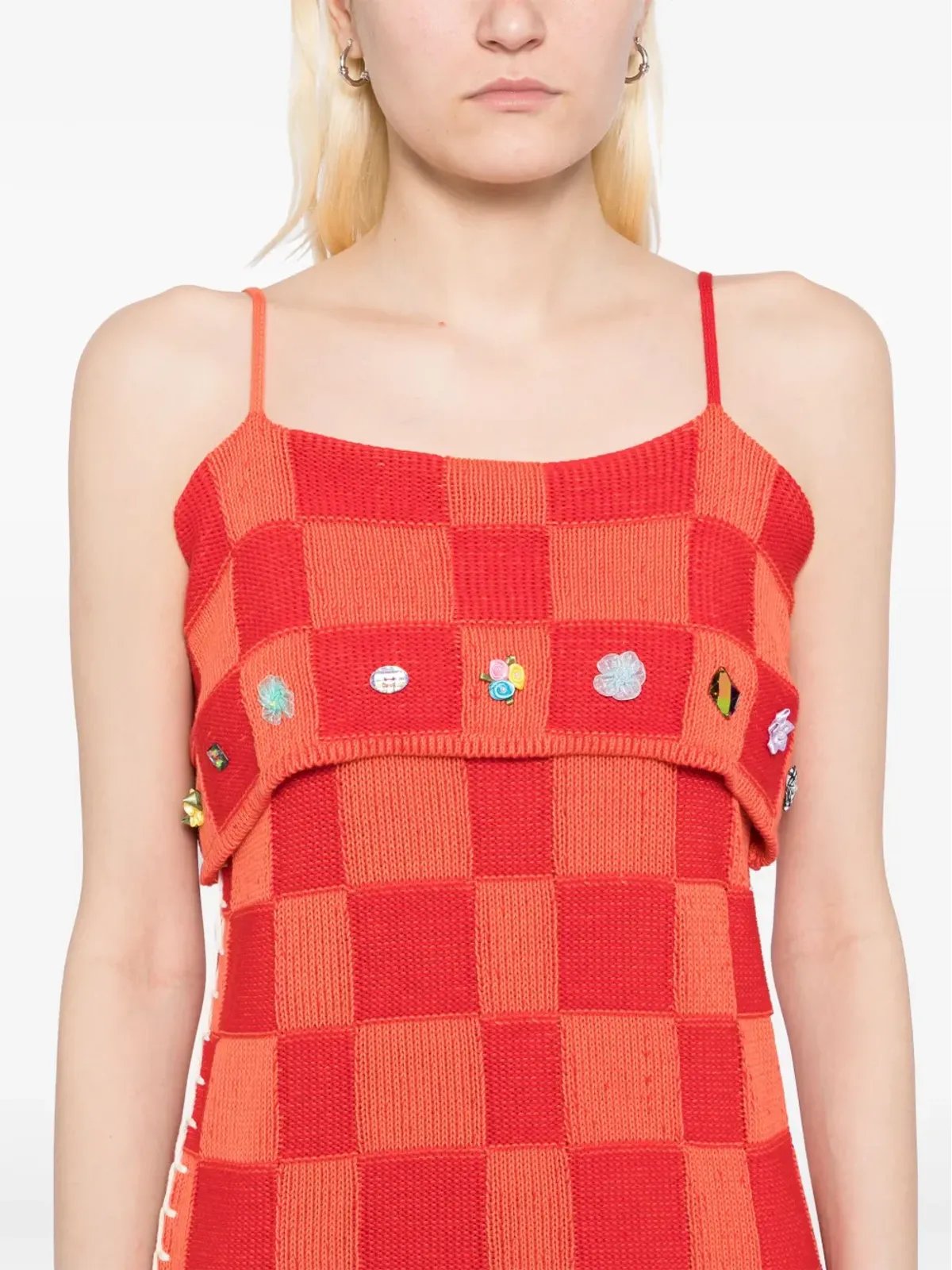 YANYAN KNITS ニットドレス - レッド - 画像5