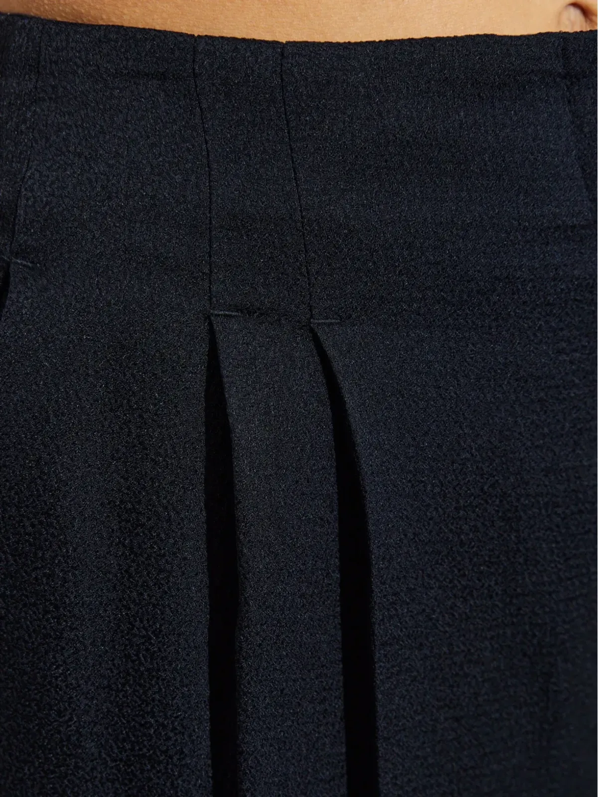 Emporio Armani プリーツディテール パラッツォパンツ - 画像5