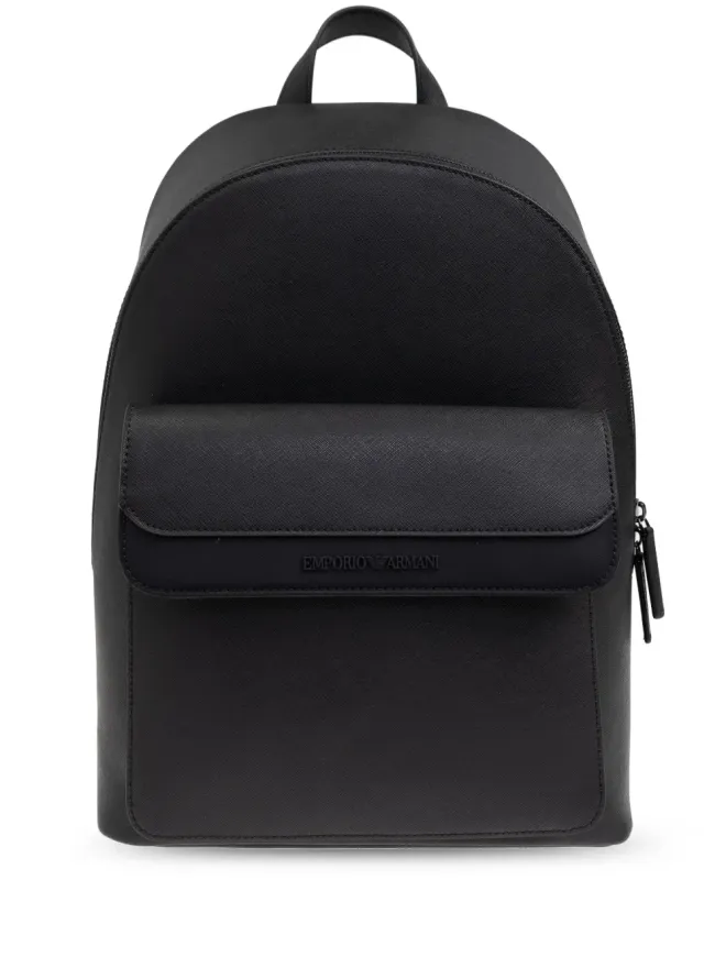 Emporio Armani Emporio Armani ロゴエンボス バックパック - ブラックの商品画像