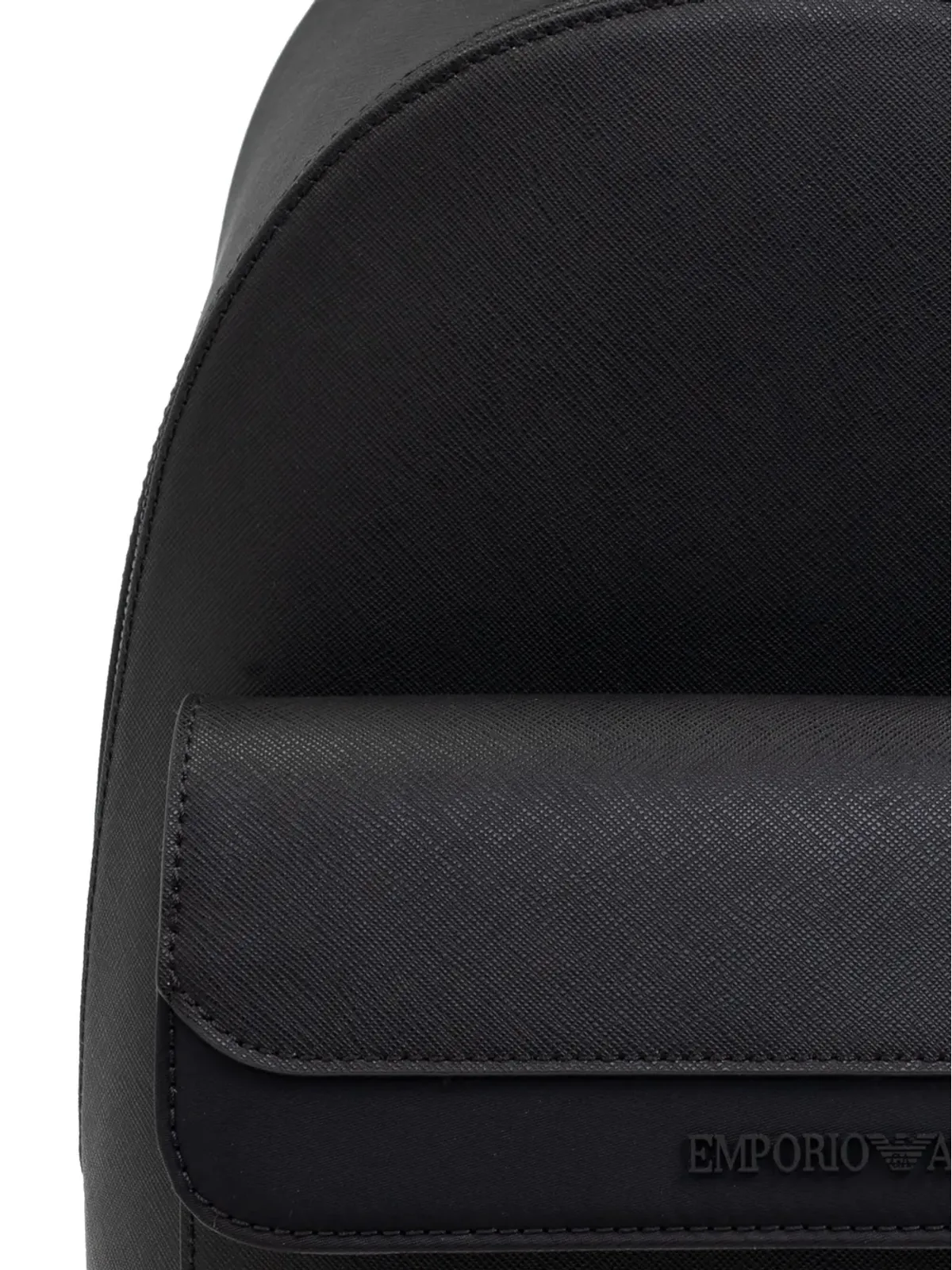 Emporio Armani ロゴエンボス バックパック - ブラック - 画像5