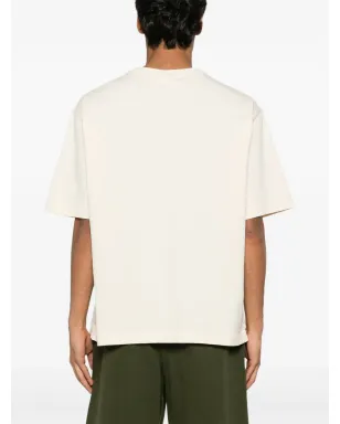 Maison Kitsuné Handwriting-embroidered T-shirt - Yellow - サムネイル3