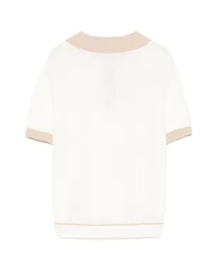 Eleventy Kids ニットポロシャツ ホワイト - サムネイル2
