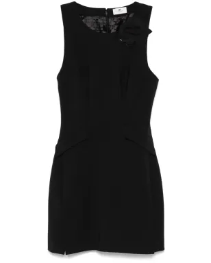 Elisabetta Franchi ノースリーブ クレープ ミニドレス - ブラック - サムネイル1