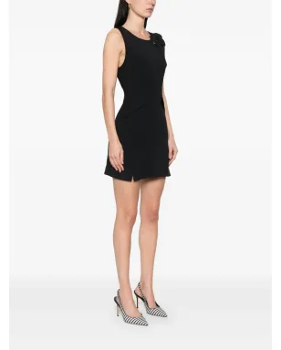 Elisabetta Franchi ノースリーブ クレープ ミニドレス - ブラック - サムネイル3