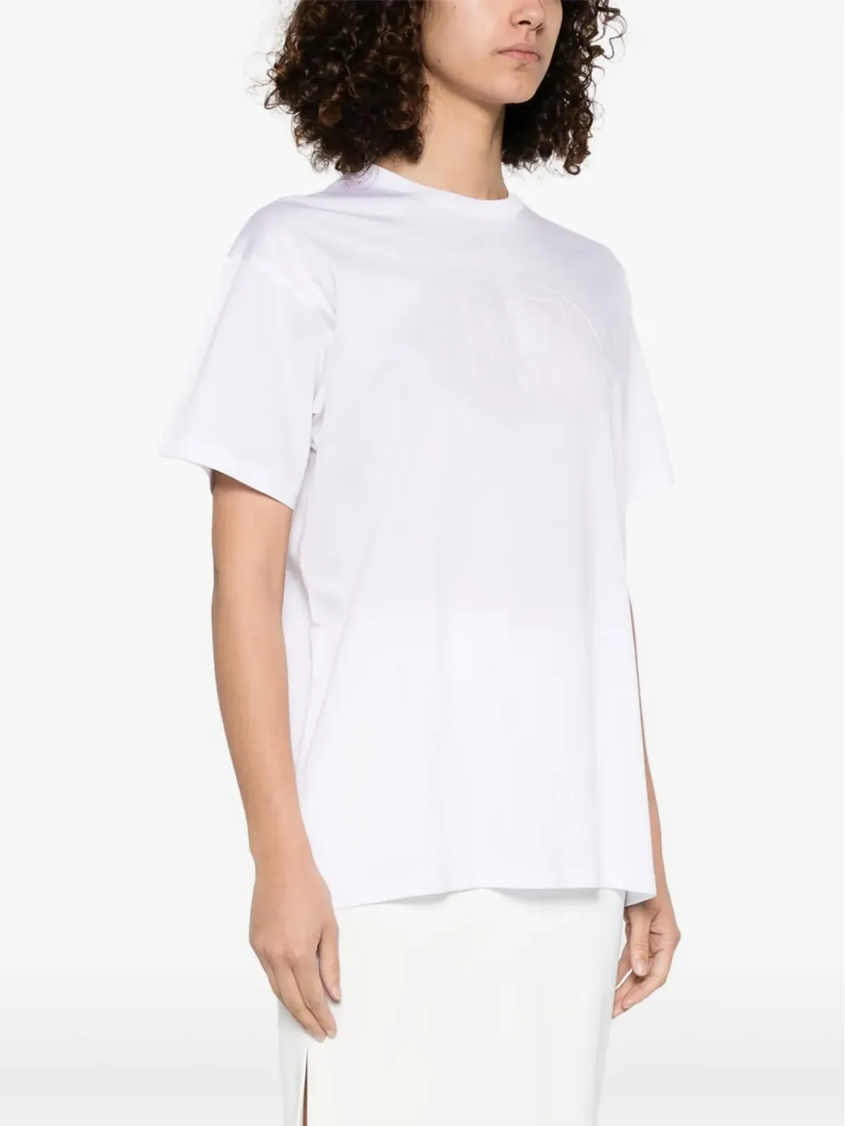 Elisabetta Franchi ロゴエンボス Tシャツ - ホワイト - 画像3