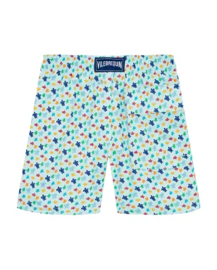 Vilebrequin Kids Ronde Des Tortues Rainbow スイムショーツ ブルー - サムネイル2