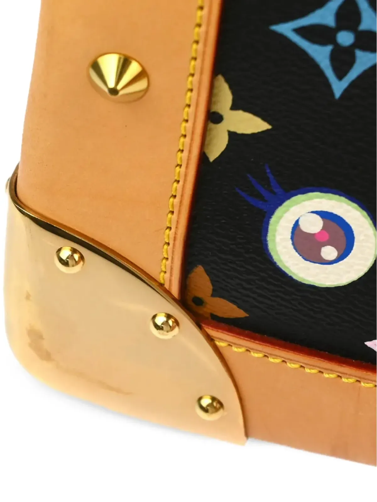 Louis Vuitton ビンテージ x Takashi Murakami 2003 Eye Love トートバッグ - ブラック - 画像5