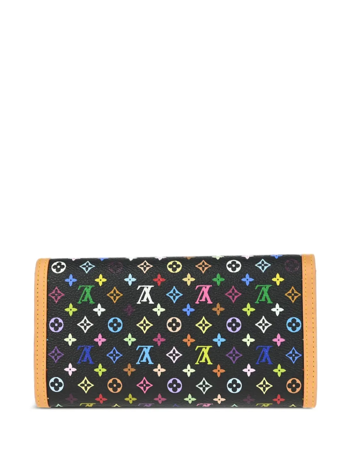 Louis Vuitton ビンテージ × Takashi Murakami 2004年モノグラム・マルチカラー ポルト・トレゾール・インターナショナル・ウォレット ブラック - 画像2