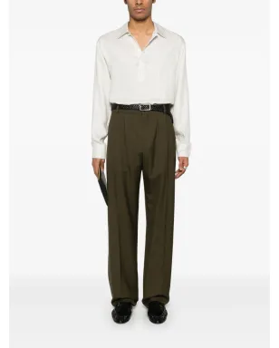 Saint Laurent ウールギャバジンパンツ グリーン - サムネイル2