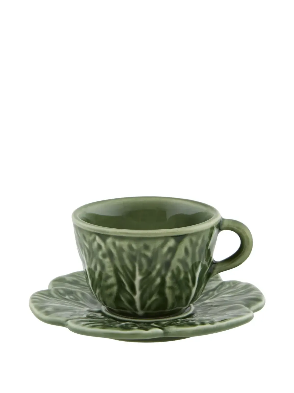 Bordallo Pinheiro キャベツ柄 コーヒーカップとソーサー - Green - 画像2